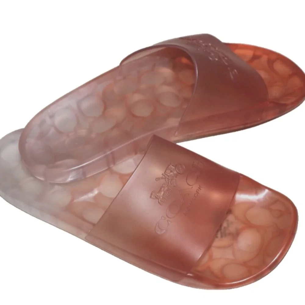 Coach Pink Slide Sandals Size 6B - Picture 3 of 6